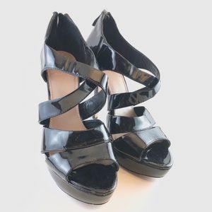 Vince Camuto Patent Leather Strappy Stiletto